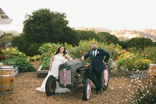 3 Mountain House Estate – San Francisco Bay area rustic wedding venue – Sonoma wine country weddings bride and groom in garden