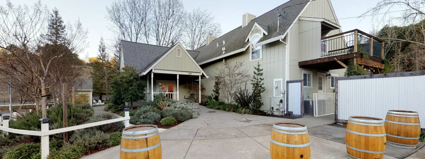 wine barrels mountain house estate